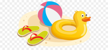 Flip-flops Swim ring Clip art - Duck Swim Ring Ball and Flipflops PNG Clipart Image 