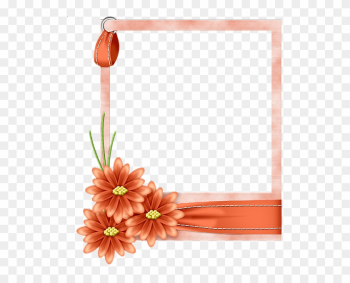 Flo Frame Brown - Blue Floral Frame Png Flo Frame Brown - Blue Floral Frame Png