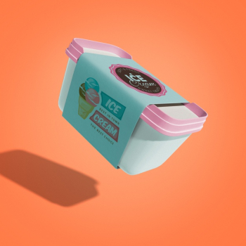 Floating ice cream mockup Free Psd