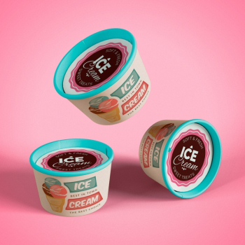 Floating ice cream mockup Free Psd