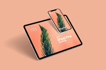 Floating iPhone 12 &#038; iPad Pro Free Mockup