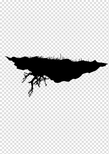 Floating island Black and white, Floating island,Black and white,islands transparent background PNG clipart