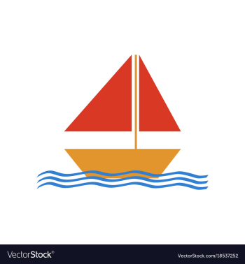 Floating ship vector image Floating ship vector image
