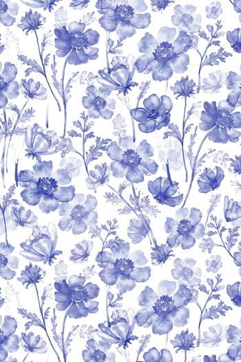 Floral background, aesthetic watercolor blue | Free Photo Illustration - rawpixel