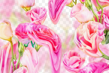 Floral background PNG, pink flower trippy… | Free stock illustration | High Resolution graphic