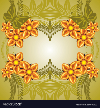 Floral background vector image Floral background vector image
