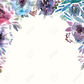 Floral Background. Watercolor Floral Bouquet. Birthday Card ...