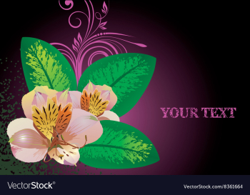 Floral Background with Text Space vector image Floral Background with Text Space vector image