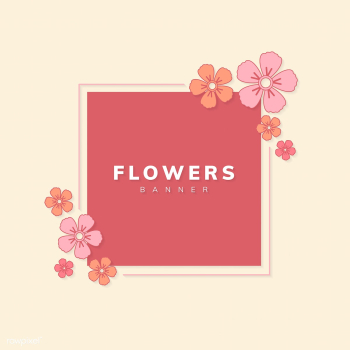 Floral banner vector | Free stock vector - 558617