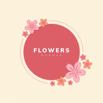 Floral banner vector | Free stock vector - 558622