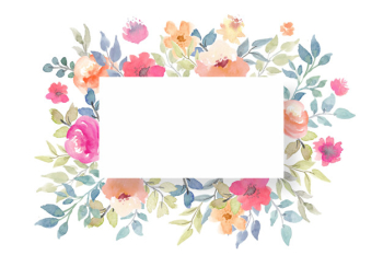 Floral blank card template Free Psd Floral blank card template Free Psd