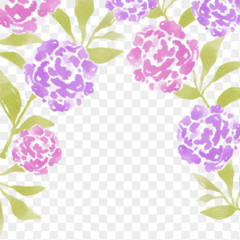 Floral border png hydrangea sticker, | Free PNG - rawpixel