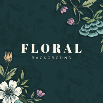 Floral border with copy space Floral border with copy space