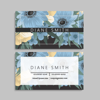 Floral business card design Floral business card design