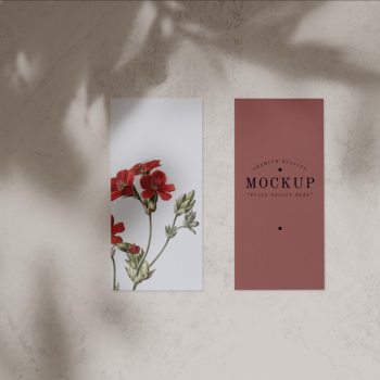 Floral card mockup Free Psd Floral card mockup Free Psd