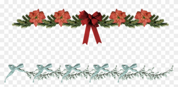 Floral Christmas Cliparts - Christmas Horizontal Border Floral Christmas Cliparts - Christmas Horizontal Border