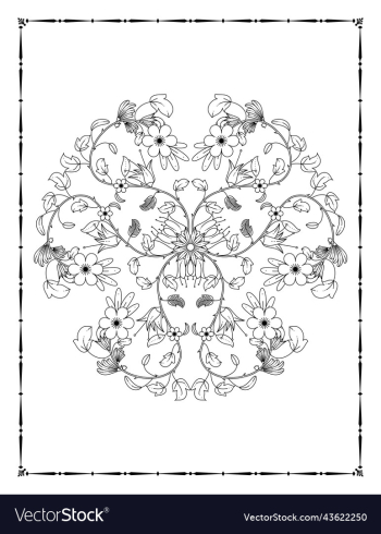 floral coloring book page kdp floral coloring book page kdp
