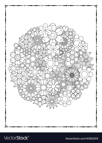 floral coloring book page kdp floral coloring book page kdp