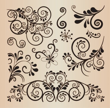 Floral Decorative Design Vector Elements Floral Decorative Design Vector Elements