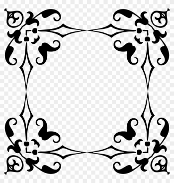Floral Decorative Frame Border - Decorative Vintage Frame Vector Png