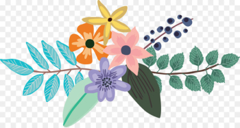 Floral design - Colored floral decoration Floral design - Colored floral decoration