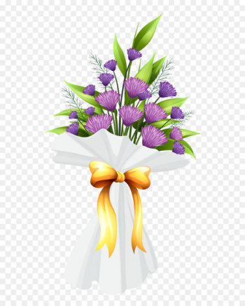 Floral design Cut flowers Flower bouquet Purple - Purple Flowers Bouquet PNG Clipart Image 