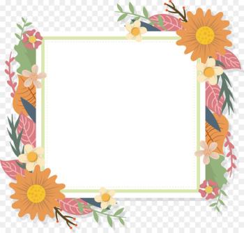 Floral design Flower Euclidean vector Picture Frames - Romantic flower title box 