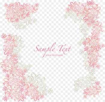 Floral design Flower Petal Cherry blossom Pattern - Dream pink pattern border 
