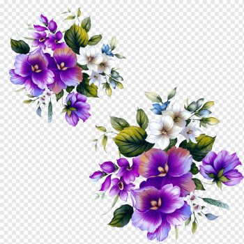 Floral design Flower Purple, Purple flowers decorative floral patterns, purple and white flowers template, flower Arranging, violet, floral png