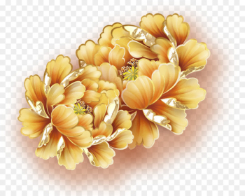 Floral design Moutan peony - Golden Peony Floral design Moutan peony - Golden Peony