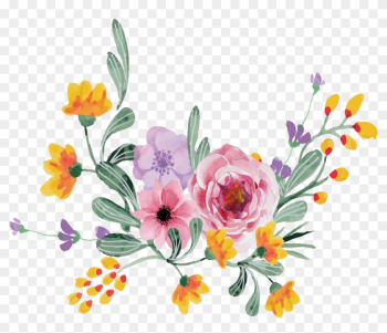 Floral Design Rosa Multiflora Flower Bouquet - March Flowers Clipart