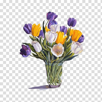 Floral design Vase Watercolor painting Art Painter, lily vase transparent background PNG clipart