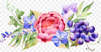 Floral design Watercolor painting Flower - Watercolor floral decoration 