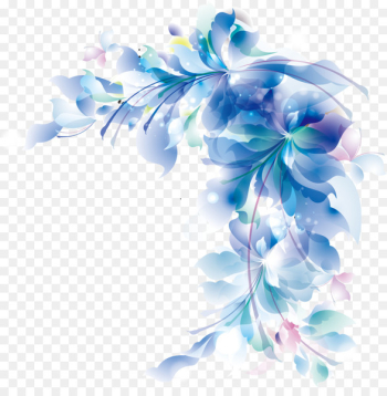 Floral design Wild Iris Ridge Flower Blue - wedding,Corner flower 