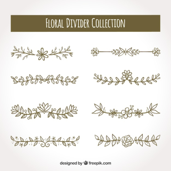 Floral divider collection Floral divider collection