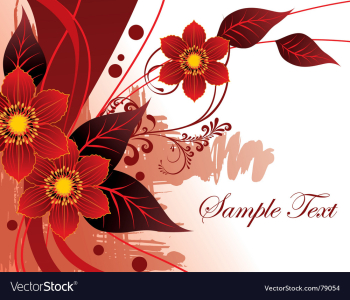 Floral document vector image