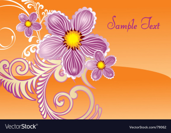 Floral document vector image
