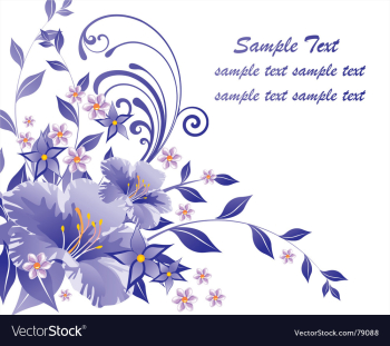Floral document vector image Floral document vector image