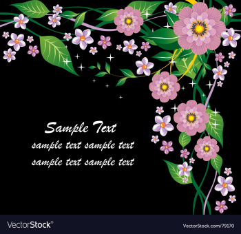 Floral document vector image