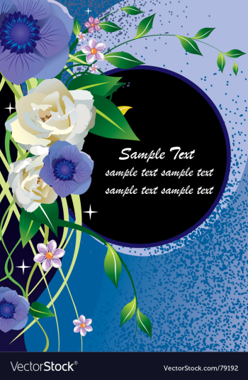 Floral document vector image Floral document vector image