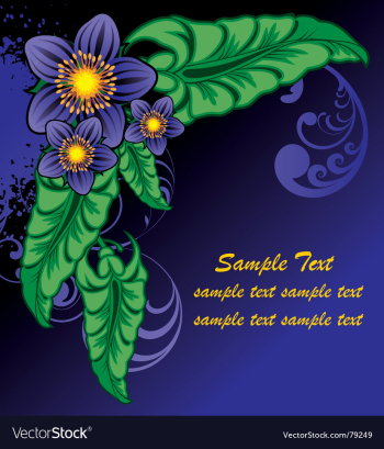 Floral document vector image Floral document vector image