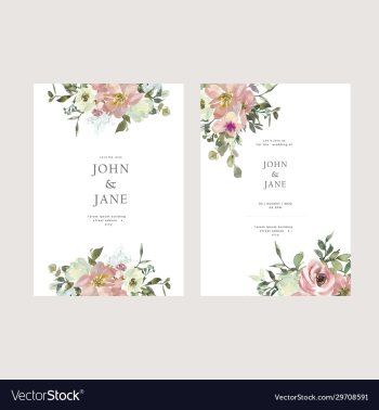 floral elegant wedding invitation