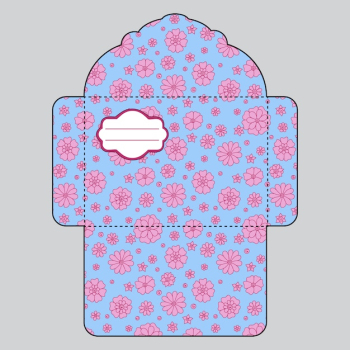 Floral envelope template Floral envelope template