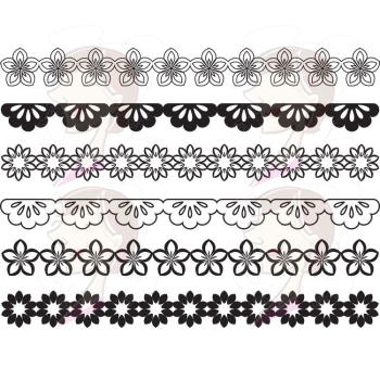 Floral flower borders clip art. $5.70 #floral #flower #border ...