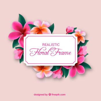 Floral frame in realistic style Floral frame in realistic style