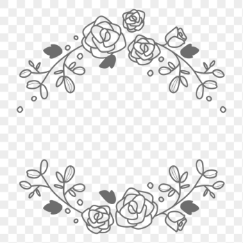 Floral frame png doodle sticker, | Free PNG - rawpixel