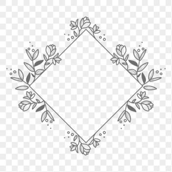 Floral frame png doodle sticker, | Free PNG - rawpixel