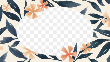 Floral frame png oval sticker, | Free PNG - rawpixel