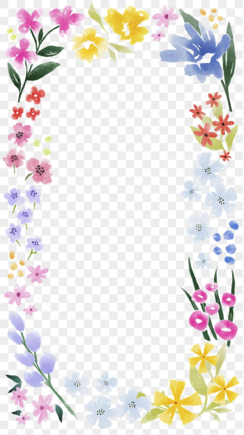 Floral frame png spring sticker, | Free PNG - rawpixel