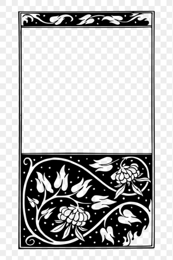 Floral frame png sticker, vintage | Free PNG - rawpixel